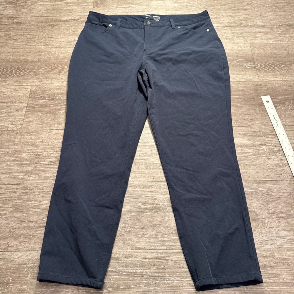 Nike Pants Womens 16 Blue‎ Cotton Blend Dri-FIT Slim Fit Golf Performance 37x28